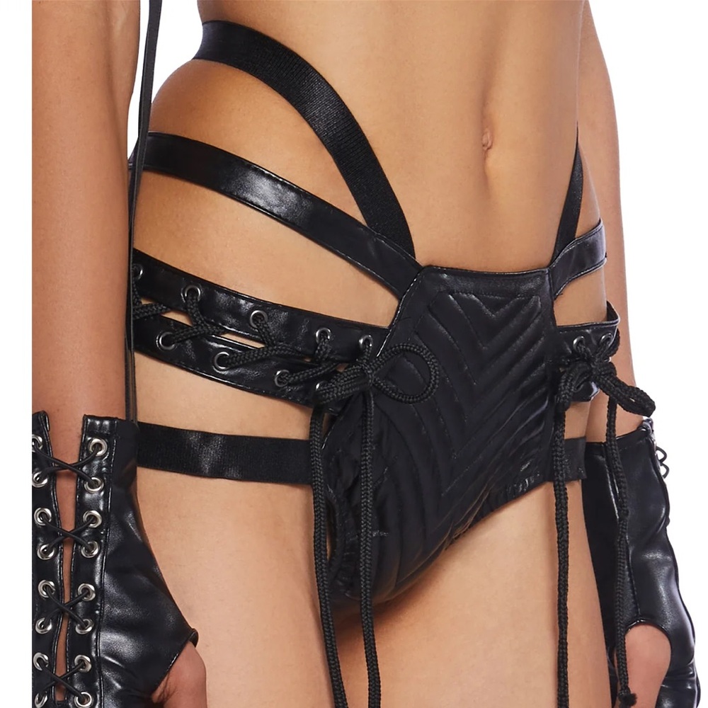 Black rave bottoms size xl